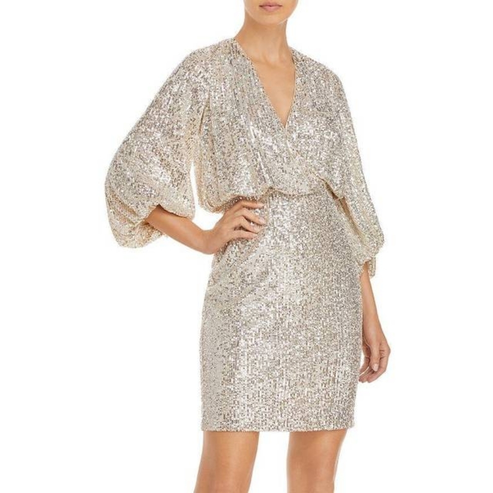 Eliza J Size 10 Champagne Shimmery  Dress